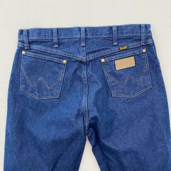 Wrangler Cowboy Cut Jeans Mens 34x36 Blue Denim Straight Leg Western 13MWZPW - Picture 4 of 7